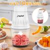 Food Processor Glass Chopper Mixer 350W High Power Chopping Machine 4 Stainless Steel Blades Chopping Mixing Crushing Crushing Food Chopper Washable