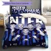Inter Milan  Pattern Bedding Quilt Set Quilt Cover Pillowcase Home Decoration Birthday Gift (1 * duvet cover + 2 * pillowcase, without core)