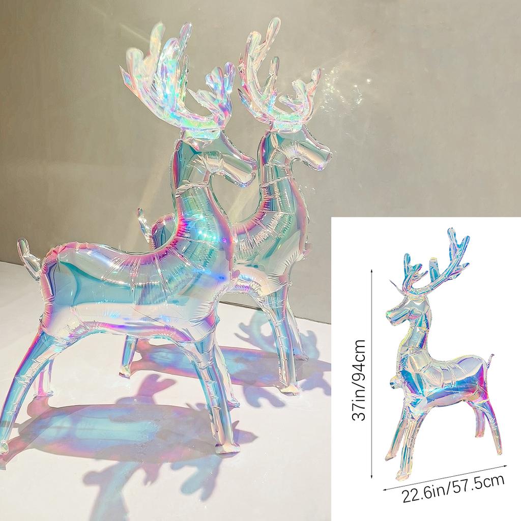 Воздушный шар из фольги «Рождественский лось», Воздушный шар «Рождественский олень», День рождения в зимнем стиле, Украшение вечеринки на Рождество и Новый год,