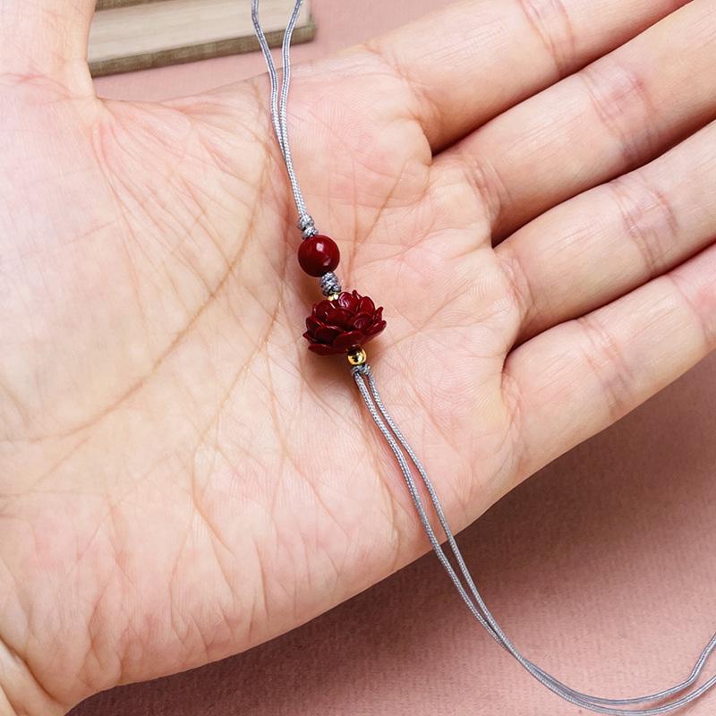 Плетеный ремешок для мобильного телефона в китайском стиле DIY с подвеской-сумкой для USB-флешки