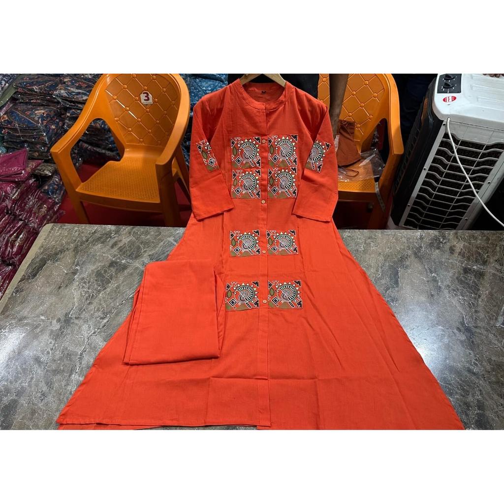 Женский дизайнерский комплект из брюк-курта в стиле индийского Болливуда, топ-туника, хлопковое платье-курти VSO-1734 c