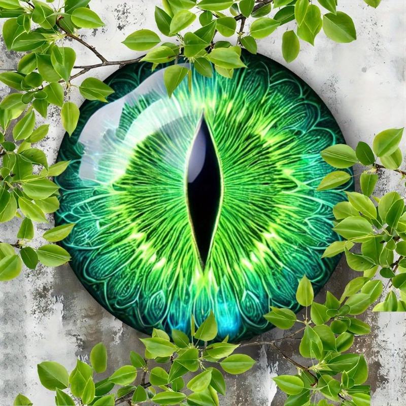 Witch Broom Halloween Sign, Round Aluminum Wall Plaque 20x20cm