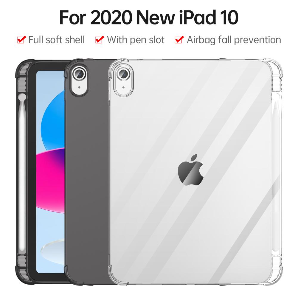 Прозрачный чехол для iPad 10 10-го поколения, прозрачная силиконовая задняя крышка для iPad 10,9 Air4 Air 5, противоударные защитные чехлы