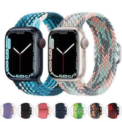 Плетеная петля для Apple, ремешок для часов 44 мм, 40 мм, 45 мм, 41 мм, 42 мм, 38 мм, 49 мм, эластичный браслет Solo, iWatch series 8, 7 SE, 6, 5, Ultra Band