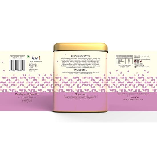 The Indian Chai – Пикантный чай из гибискуса 100 г с шиповником, лимонником, апельсиновой цедрой, солодкой и т. д. для иммунитета