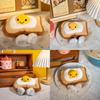 Plush Toast Egg Face Toy For Girls Gift Cute Cartoon Breakfast Decor