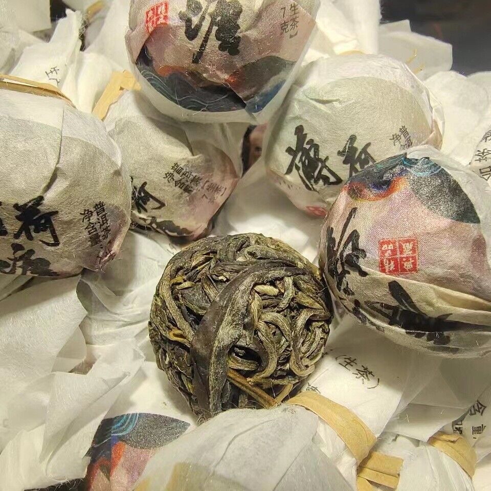 Чай Пуэр Лунчжу Мятный Хэтан Чай Пуэр Сырой чай 500г 7г/шт.Чай Чай Пуэр