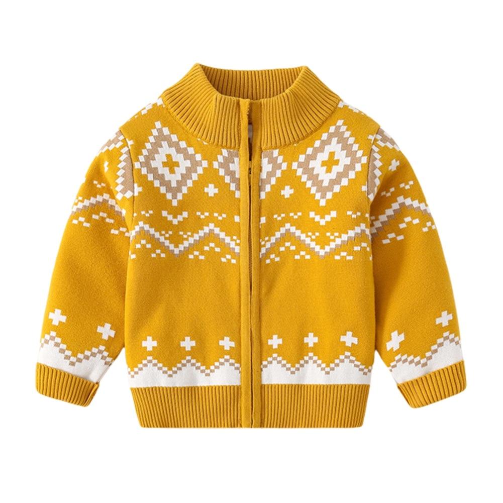 Детский вязаный кардиган, свитер с длинными рукавами, повседневная верхняя одежда