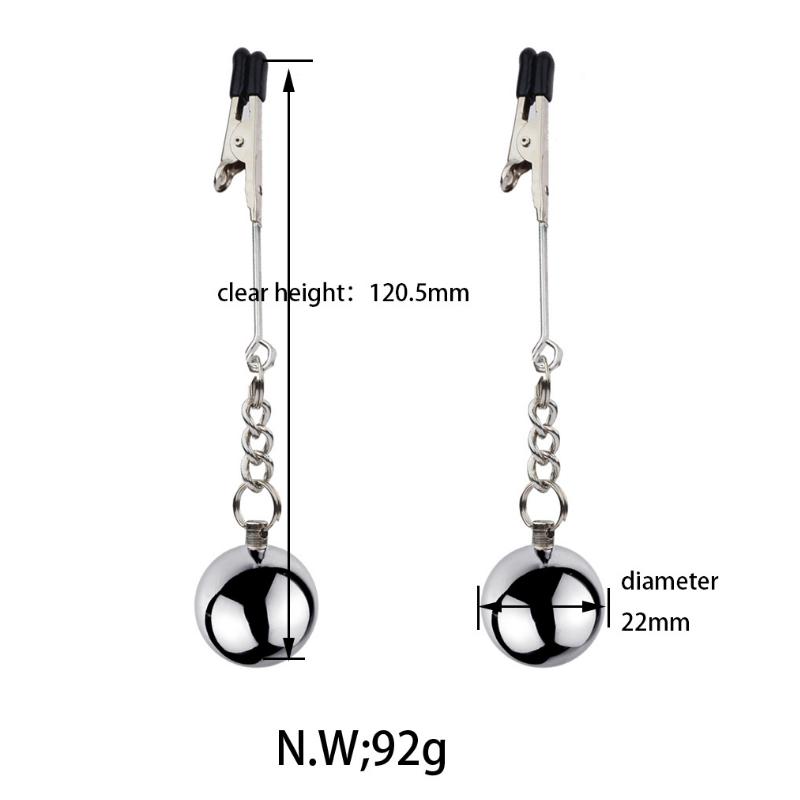 BDSM Bondage Sex Nipple Clamp Stainless Steel Breast Clamp Clips Metal Nipple Shaking Clamps Breast Clip Sex Slaves Sex Shop 18+