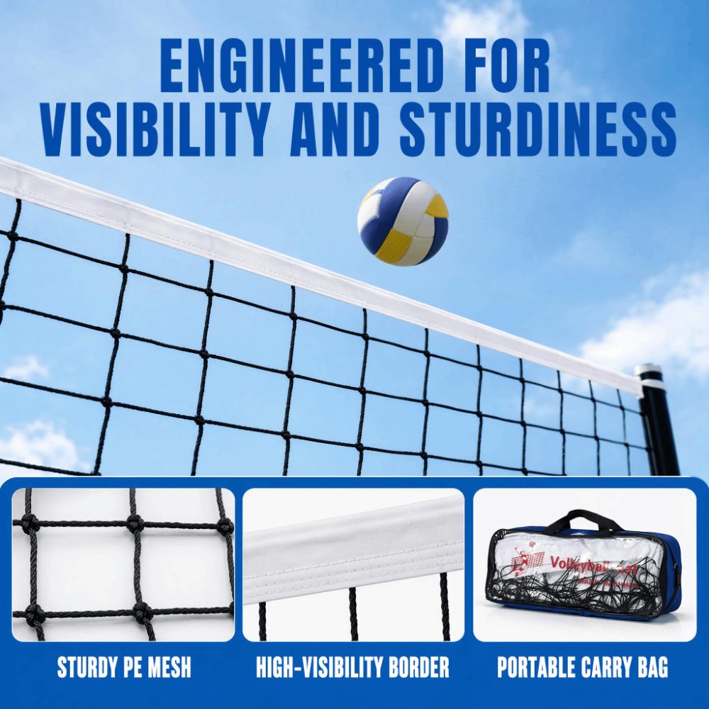 2pcs Standard Size Beach Volleyball Net Durable Construction Sports Equipment Net Outdoor Play