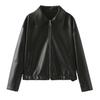 Кожаная куртка на молнии женская кожаная куртка женская повседневная винтажная куртка с лацканами