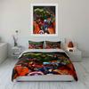 Superheroes on fiery background. Bedding sets Duvet cover sets Duvet covers Pillowcases(1 * Duvet Cover 2 * Pillowcases without duvet insert)