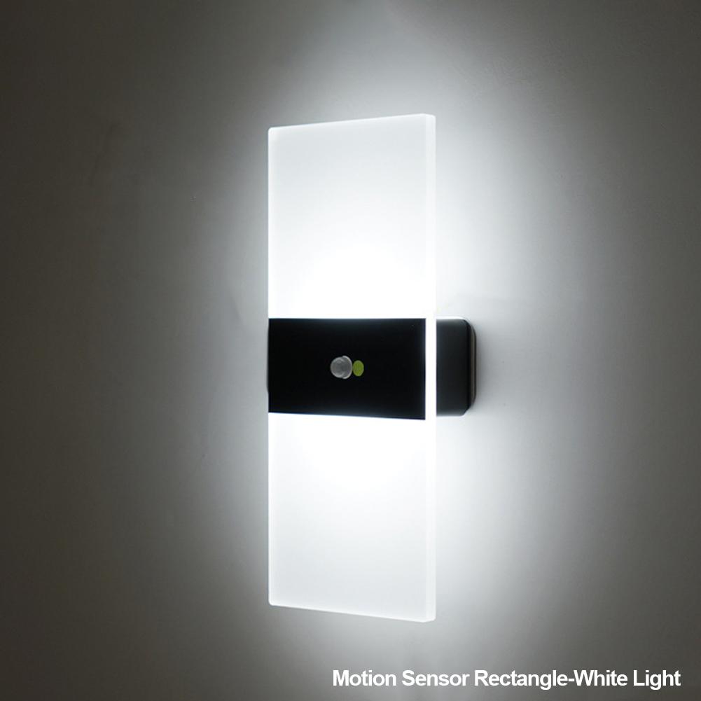 USB перезаряжаемые настенные светильники для дома, с датчиком движения в помещении, освещение для спальни, прикроватная лампа, коридор, лестница, декор, настенный светильник