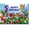 Виниловый фон для фотосессии в тематике игры Roblox, фон для фото на день рождения детей, мальчиков, Декорация, Реквизит для вечеринки, Товар для вечеринки, Ткань