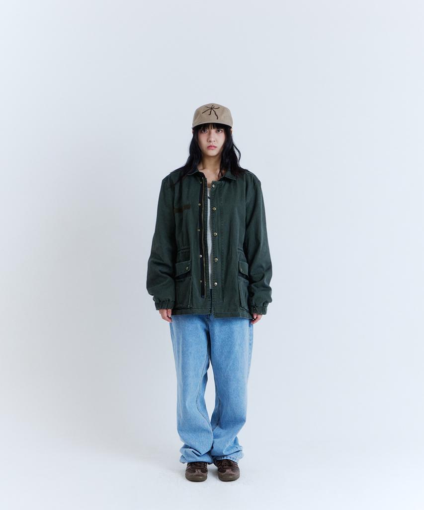 PARADIGMFILM [Ep.03] Washed Leather Mix Field Jacket (Khaki)