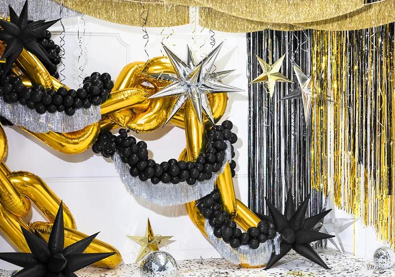 3D Star Foil Balloon 95cm Black