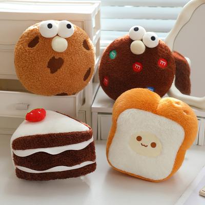 Мультяшная имитация тоста с маслом, печенья с шоколадной крошкой, клубничного торта, кукла-десерт, плюшевая игрушка-кукла в подарок