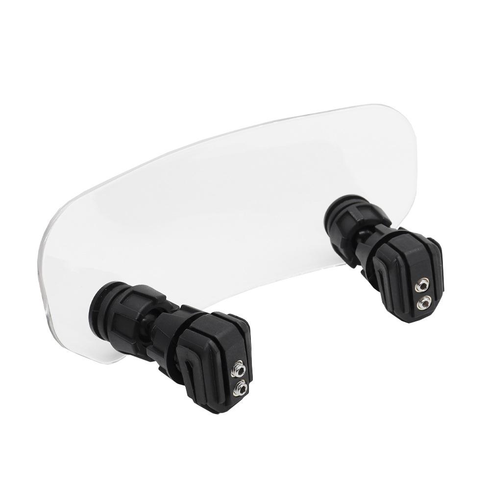Motorcycle Windshield Extension Universal Adjustable Airflow Windscreen Extender Fits All Motobikes (Transparent)