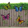 Butterfly Striped Fine Metal Wall Decoration Toy For Garden Home Gift Decor