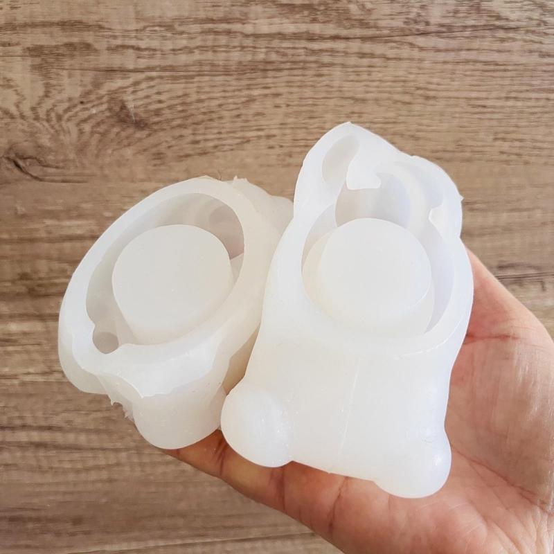 Силиконовая форма для подсвечника, форма для подставки под свечу, форма медведя, материалы для рукоделия, подходят для изготовления подсвечников.