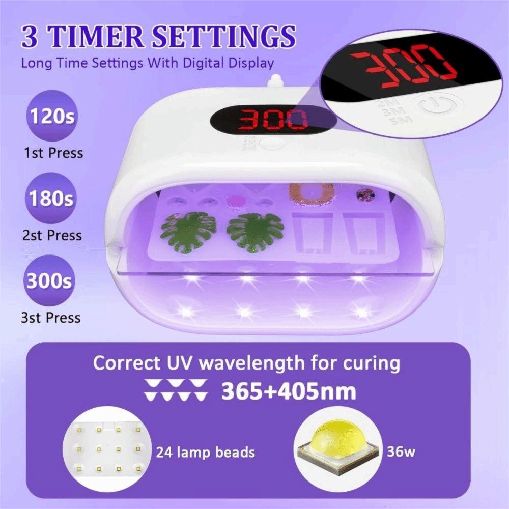 Double-Sided Resin Curing Machine 36W Power 2 In1 Fast Curing Lamp UV Light for Resin  Molds