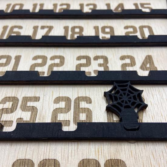 Адвент-календарь на Хэллоуин, деревянный отсчет времени до Хэллоуина, украшение с подвижным блоком тыквы для домашнего декора