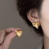 Серьги-гвоздики "Любовь" с текстурой лавы Женские серьги высокого класса Легкая роскошь Серьги-украшения для ушей