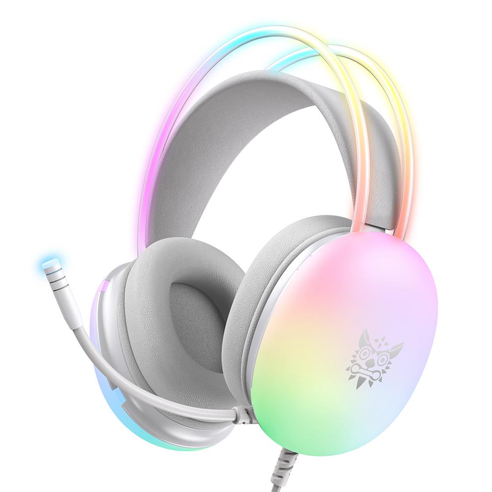 Игровые наушники с оголовьем и светодиодной подсветкой, игровые наушники для PS4/ПК/ноутбука