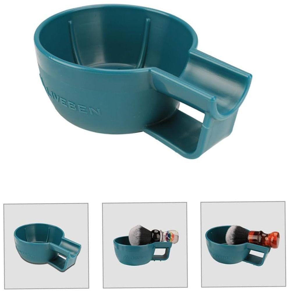 Portable Shaving Foam Bowl Plastic Shave Cream Cups Convenient Rim Shaving Mug Man