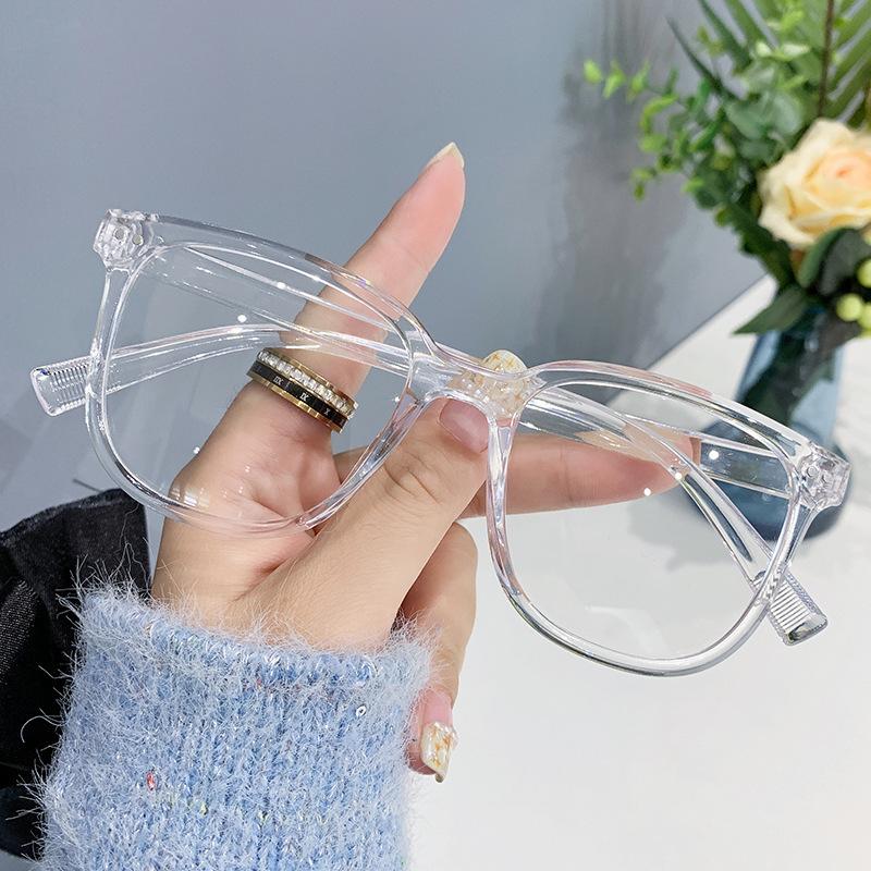 Metre Nail Frame Anti-Blu-ray Flat Glasses Plain Face Artifact Slim Joker Men and Women with Anti-Blu-ray Glasses Online Celebrity.