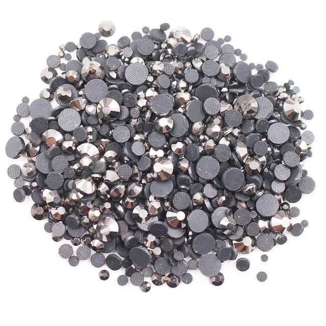 Glitter Mix Size Rhinestones Shiny Crystals Strass Glue Stones Beads Crystals Fabric Crafts Gems Hotfix Rhinestones for Clothes