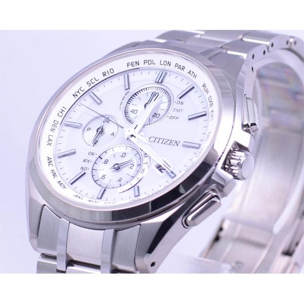 Citizen АТ8040-57А ( Смотреть ATTESA Eco-Drive радиоуправляемый Прямой полет Аналоговый дисплей Тонкий) Круглый