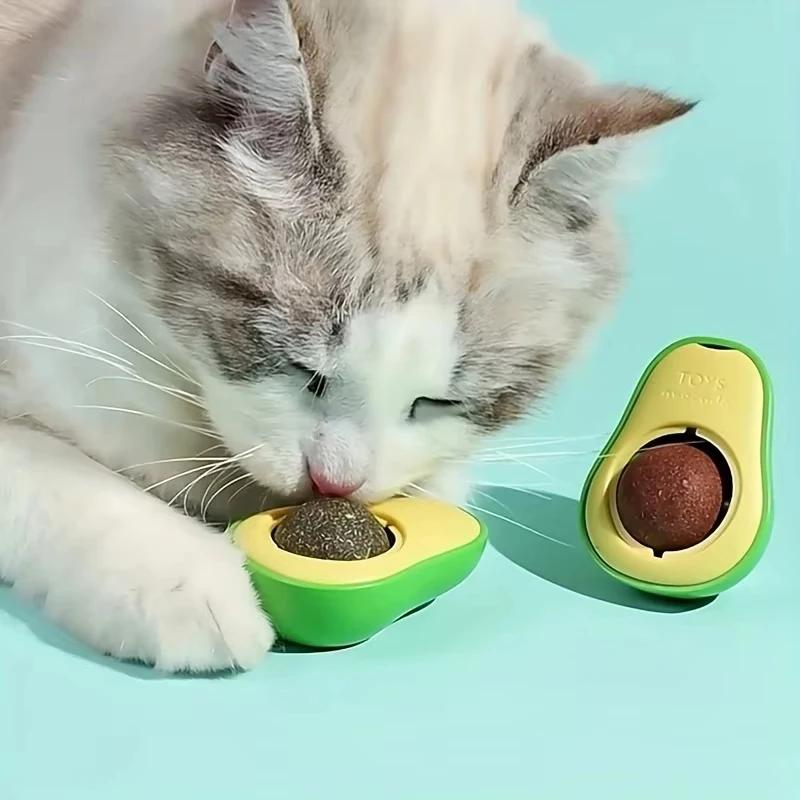 Игрушки-шарики с кошачьей мятой Креативные отпечатки лап Экологичные Прочные Долговечные Устойчивые к укусам Веселые Вращающиеся Игрушка для облизывания для домашних кошек