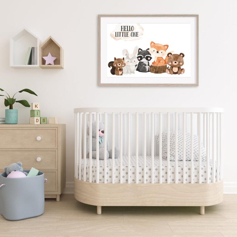 Животное Кролик Пятнистый Олень С Цветами Детская Настенная Живопись Холст Картины Постеры И Принты Настенные Картины Детская Комната Декор Без Рамки