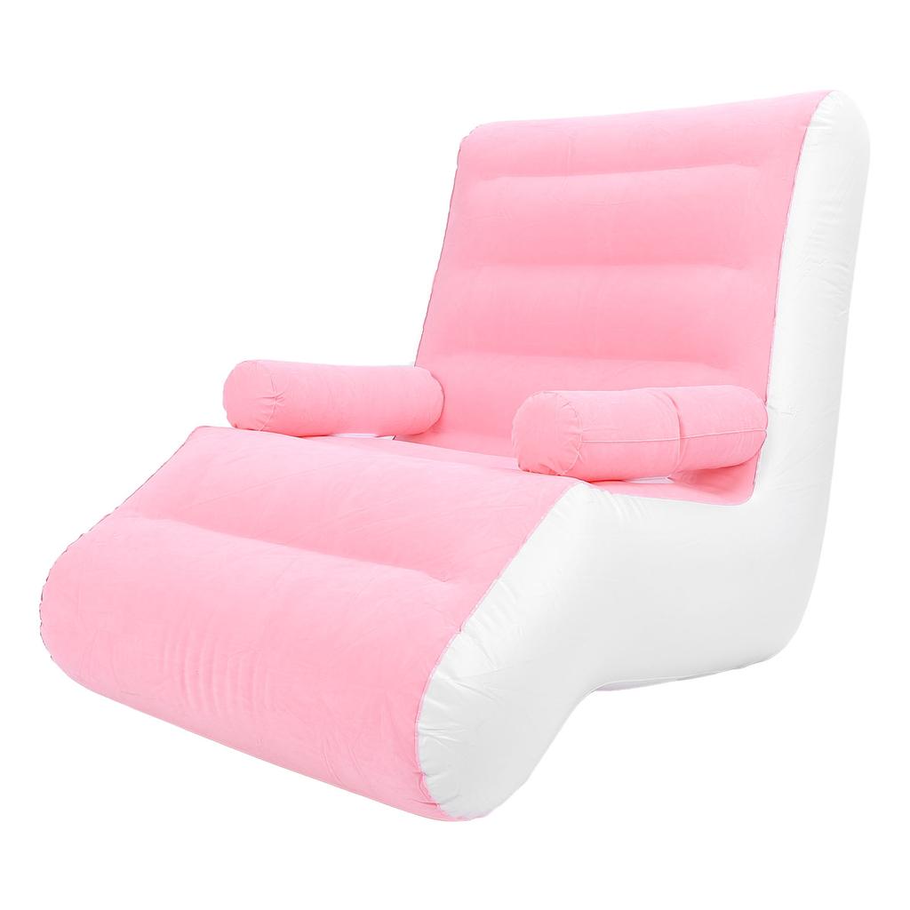 Inflatable Sofa Bed, Portable Foldable PVC Soft Flocking Blow Up Couch Fast Inflation Lounge Ch  Sofa Suitable for Indoor Living Room Gaming Bedroo
