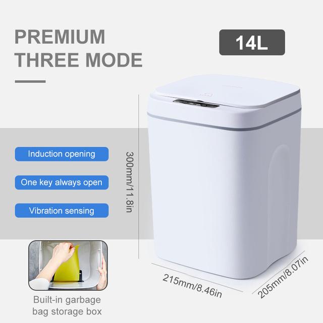 24L Smart Trash Can Многофункциональный Автоматический Датчик Мусорный Бак Электрический Интеллектуальный Мусорный Бак Для Кухни Ванной Спальни Мусор