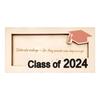 Выпускной деревянный держатель для денег Класс 2024 Кошелек для выпускников Ящик для хранения наличных Конверт Фоторамка Подарок для денег Выпускная вечеринка Украшение рабочего стола
