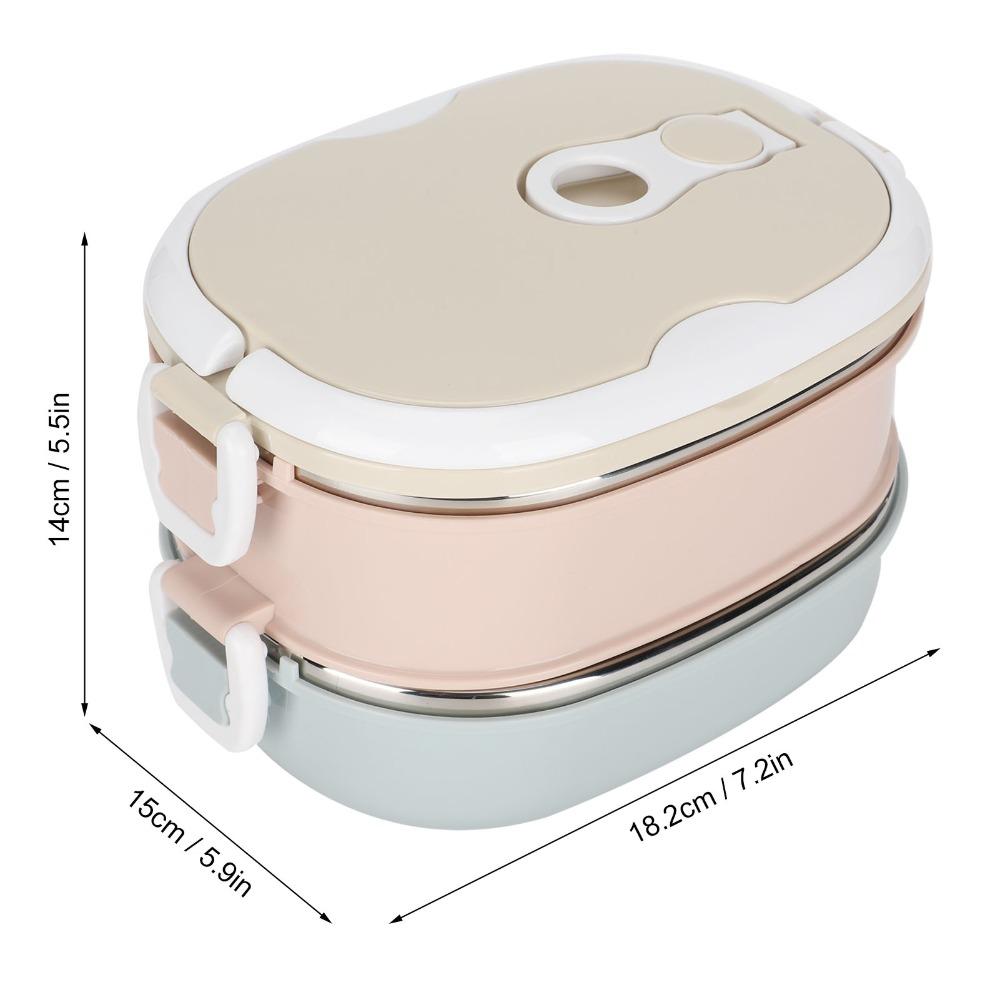 Round Shape Stainless Steel Lunch Box Stackable Design Thermal Food Container For Office
