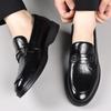 Классический стиль Мужская модная деловая повседневная кожаная обувь Весна Британский ретро Удобные туфли-лоферы на мягкой подошве для вождения