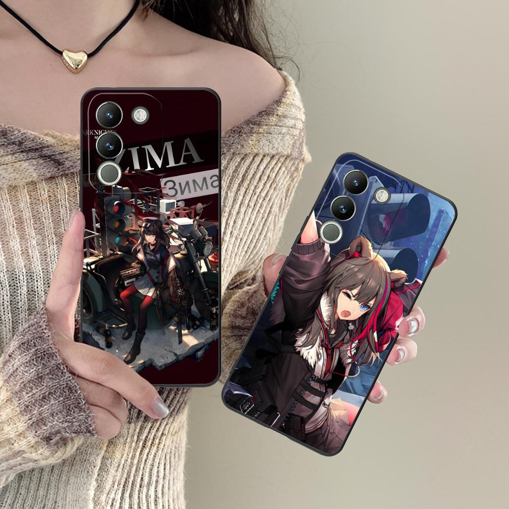 Arknights Zima Матовый ТПУ Чехол для Мобильного Телефона для VIVO Y77 76 75 74 73 72 58 56 55 51 50 38 36 Y19 Y18 Y03 Y01 5G Цветная Крышка