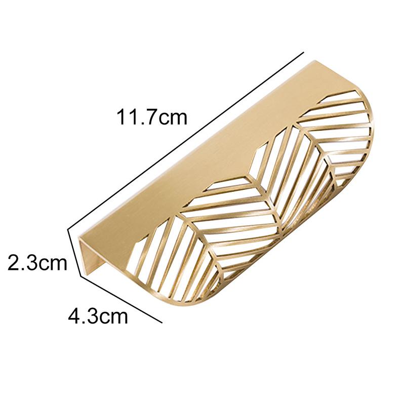 В форме листа латунные золотые ручки для шкафа, мебельные ручки, кухонная дверная ручка, медные ручки для выдвижных ящиков, ручка для шкафа