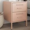 VidaXL Pink Bedside Table 36x39x50.5 Cm Steel 842924