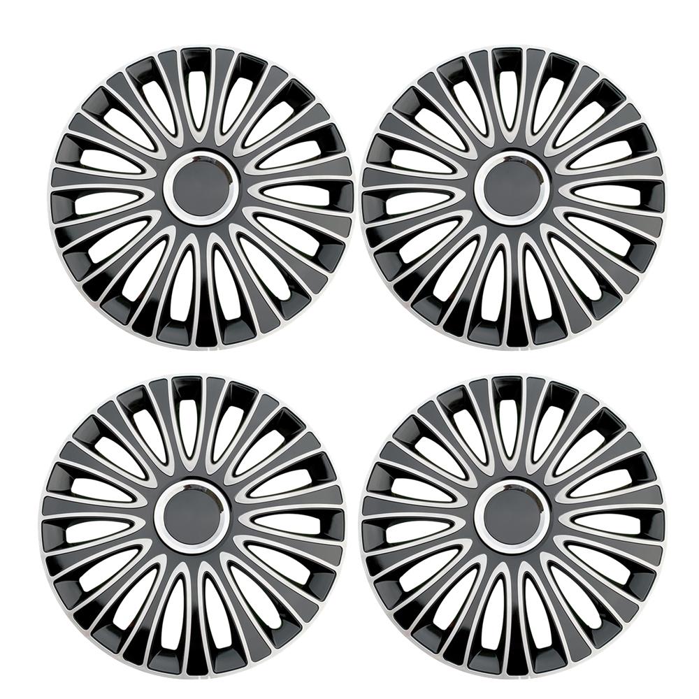 4pcs/set 14 Inch Car Wheel Hubcap Covers for Iron Rims Wieldoppen Car Wheel Hubs Trim Cover Wheel Cover ABS Plastic Silver Black