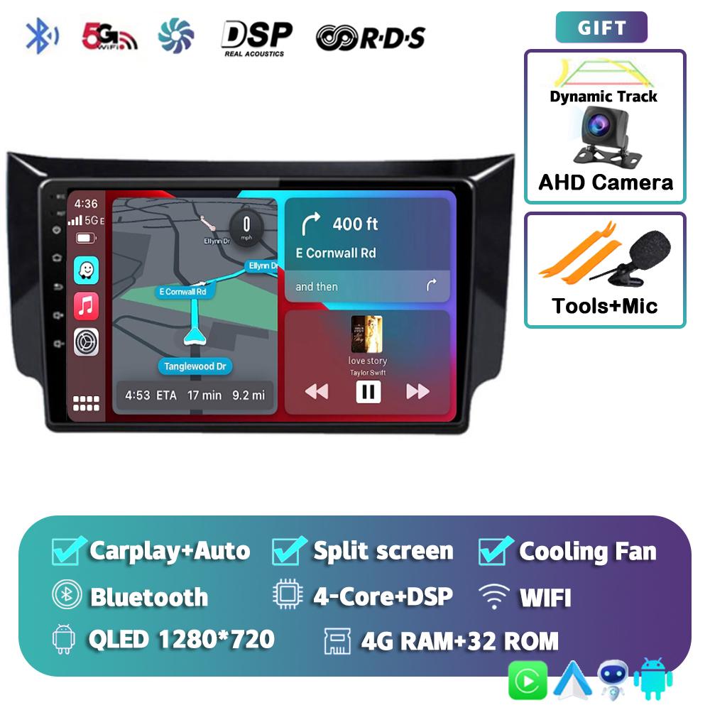 Android 14 Carplay Автомагнитола для Nissan Sylphy B17 Sentra 12 2012 2013 2014-2018 GPS Мультимедиа Видеоплеер Стерео 2din 4G