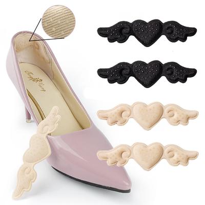 Женские губчатые подушечки для пяток, клейкие пластыри в виде крыльев ангела для облегчения боли, наклейка на обувь на высоких каблуках, подкладка для ухода за ногами, захваты, стелька, подушка