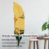 3D Stereo Feather Acrylic Full-Length Bedroom Mirror - Niche Furniture Wall Decoration.