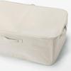 MUJI Soft Box, Large, 59cm (W) x 39cm (D) x 23cm (H), Polyester Linen, Clothing Storage Case, Item