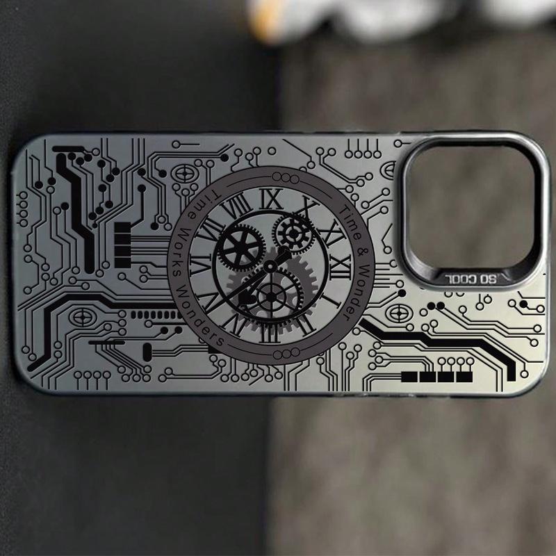Чехол для телефона с механическим изображением сердца для iPhone 16 15 14 13 12 11 x XR Xs SE2 SE 8 7 plus pro Max mini PC задняя крышка