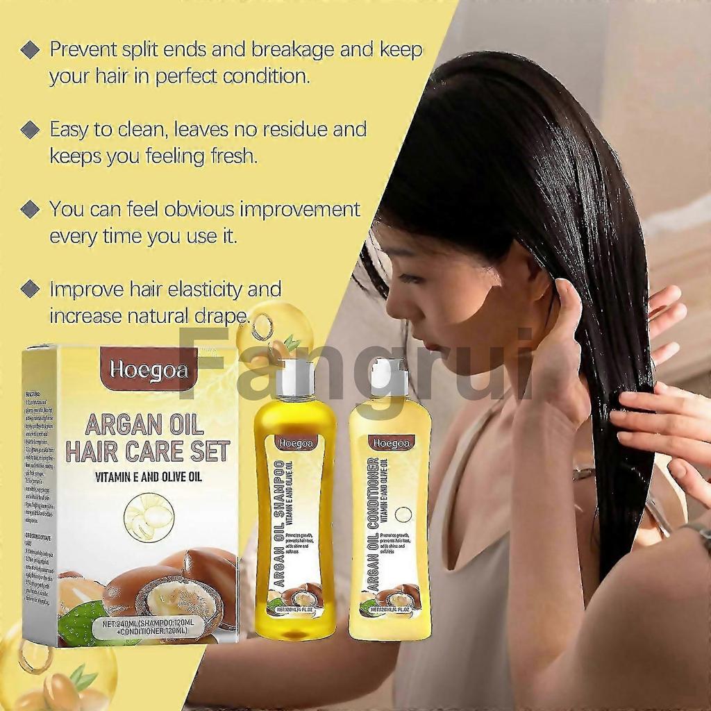 For Moisturizing Moroccan Nut Hair Care Set Nourishing Strengthening Silky Glossy
