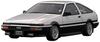 Модель зажигания Toyota Sprinter Trueno 3Dr GT Apex Готовое изделие 1/18 (АЕ86) Белый/Черный Обычное колесо